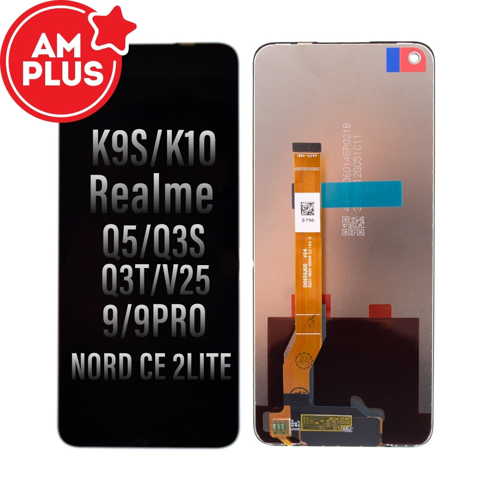 AMPLUS LCD Screen Digitizer Replacement for OPPO K9S / K10 / Realme Q5 / Realme Q3S / Realme Q3T / Realme V25 / Realme 9 5G / Realme 9 PRO / 1+Nord CE 2 Lite