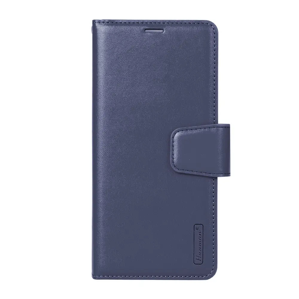 Hanman PU Flip Leather Wallet Case for Samsung Galaxy A17 5G A176B-Blue