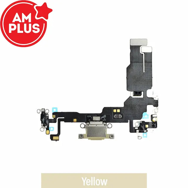 AMPLUS Charging Port for iPhone 15-Yellow