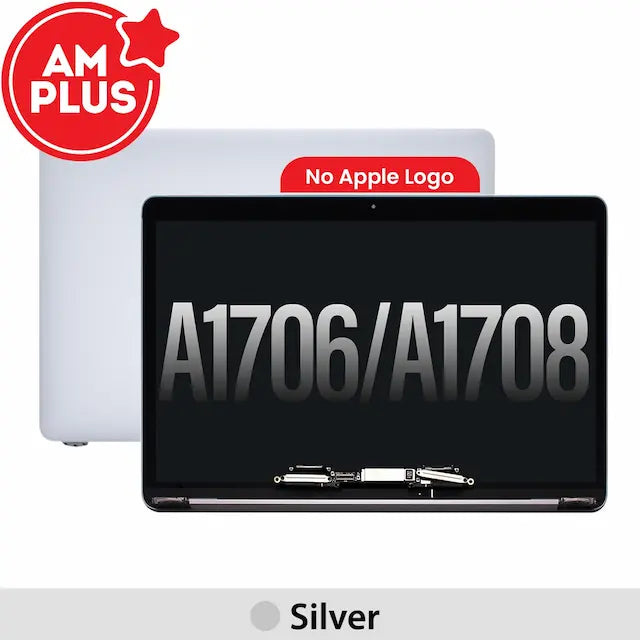 AMPLUS Complete LCD Display Assembly for MacBook Pro 13" A1706 A1708 (Late 2016-Mid 2017) (NO LOGO)-Silver
