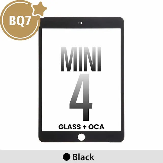 Front Screen Outer Glass With OCA for iPad Mini 4 (2015) (BQ7)-Black