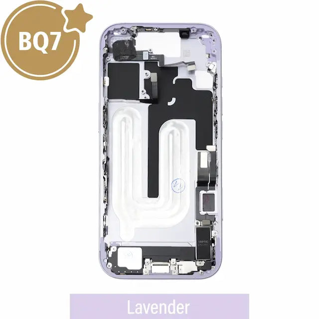 BQ7 Mid-Frame Housing with Full Set Parts for iPhone 17 -Lavender (With SIM Tray Version)
