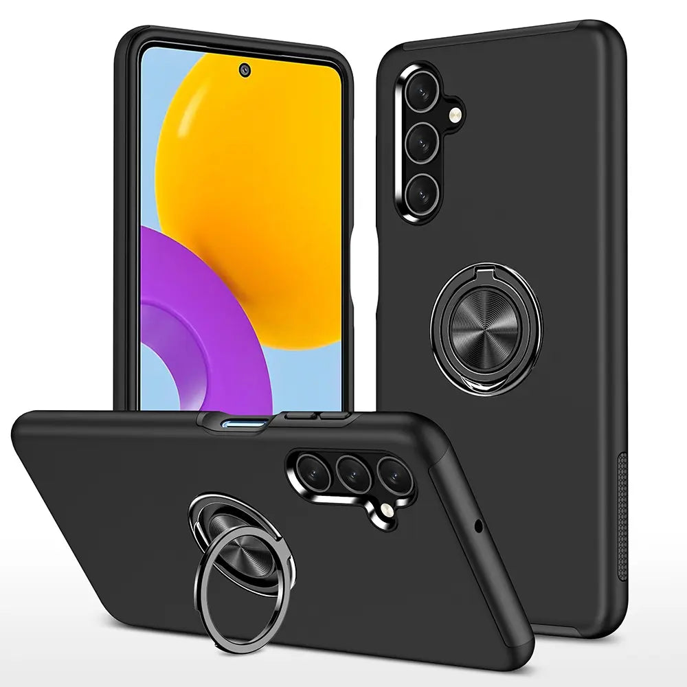 Magnetic Ring Holder Shockproof Cover Case for Samsung Galaxy A05s A057-Navy