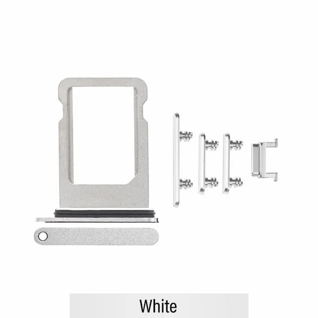 SIM Card Tray and Side Button for iPhone XR-White