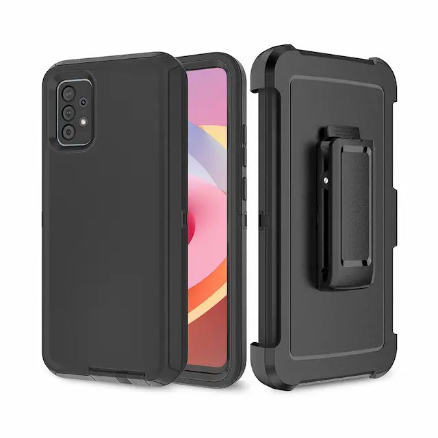 Shockproof Robot Armor Hard Plastic Case with Belt Clip for Samsung Galaxy A33 5G A336-Black
