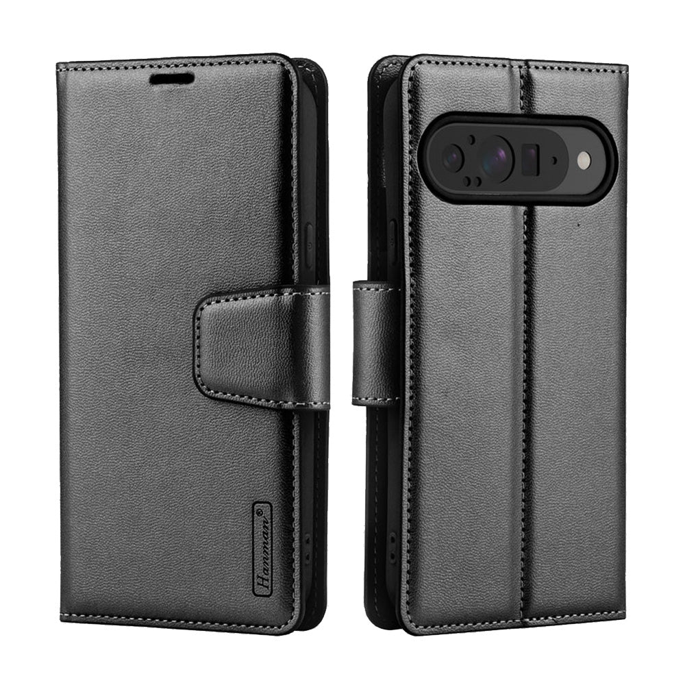 Hanman PU Flip Leather Wallet Case for Google Pixel 9 / 9 Pro