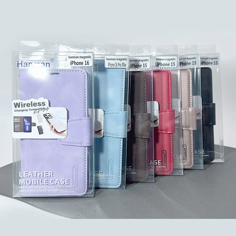 Hanman 2 in 1 Detachable Magnetic Wallet Case for iPhone 16 Pro Max