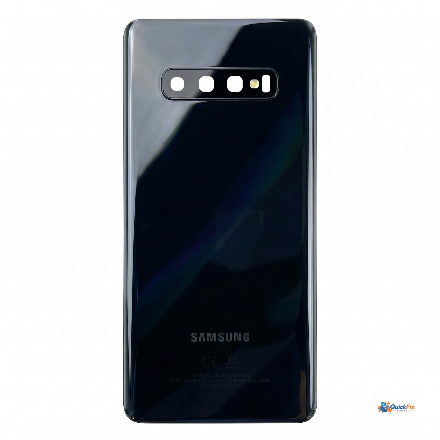 S10 Plus Back Glass - Ceramic Black - Quick Fix Mobiles