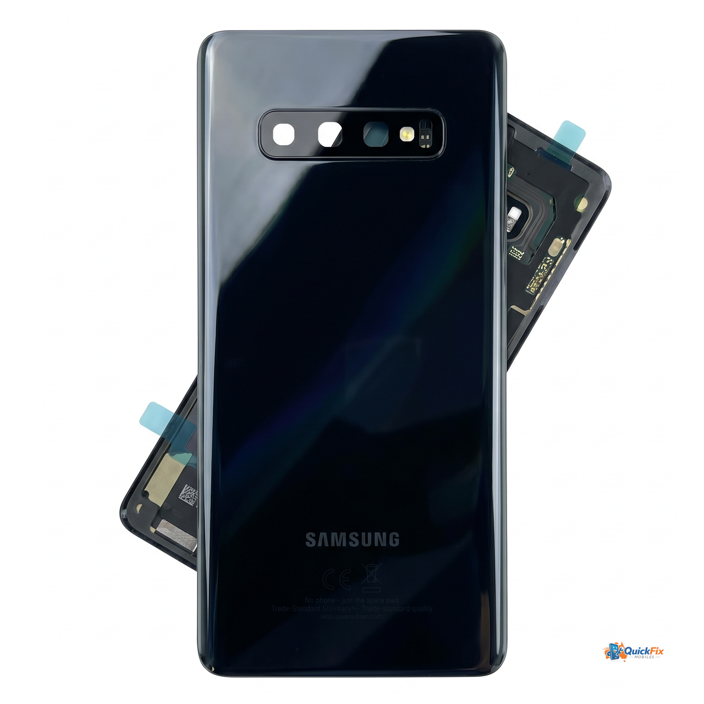 S10 Plus Back Glass - Prism Black - Quick Fix Mobiles