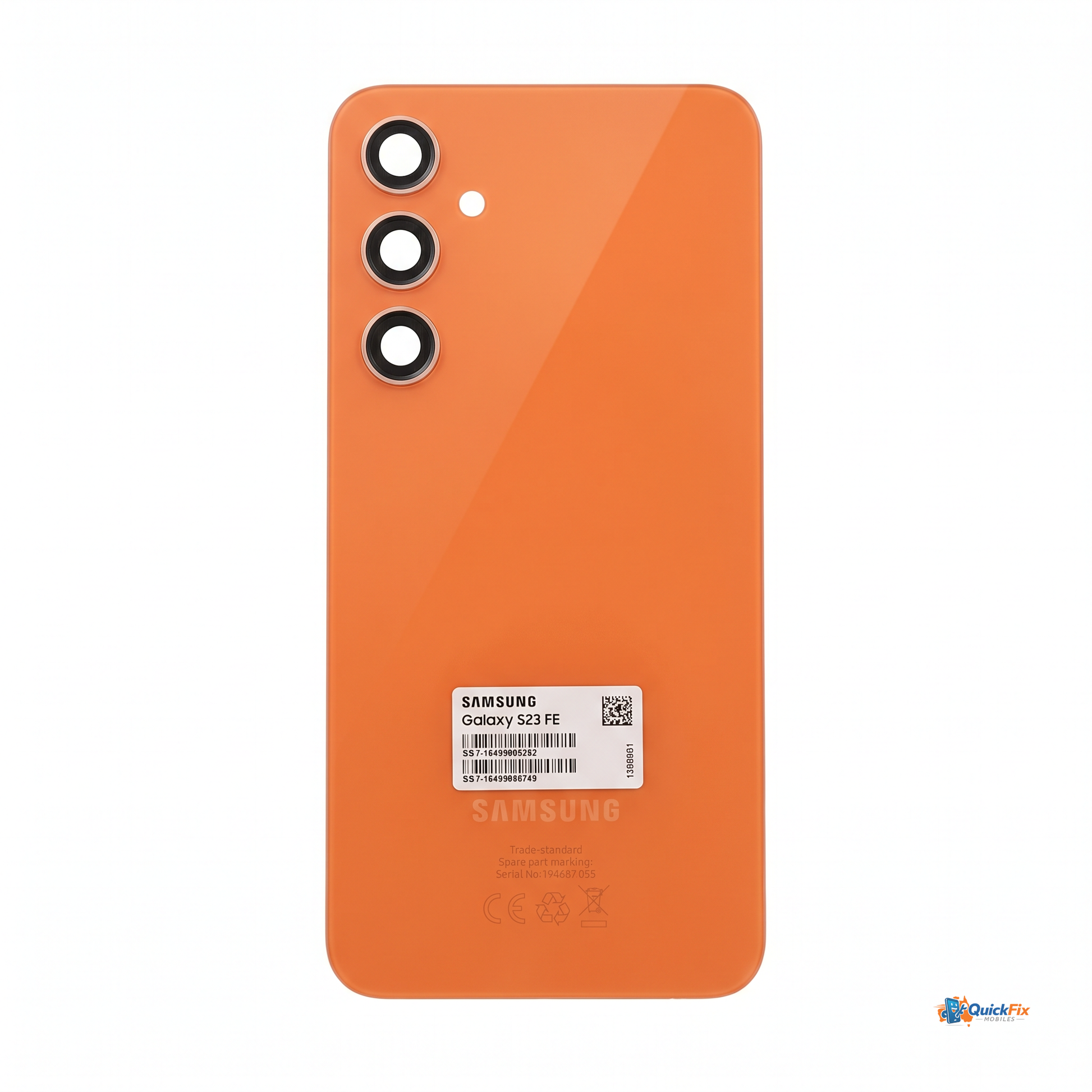 Samsung Galaxy S23 FE Back Glass Replacement - Tangerine - Quick Fix Mobiles